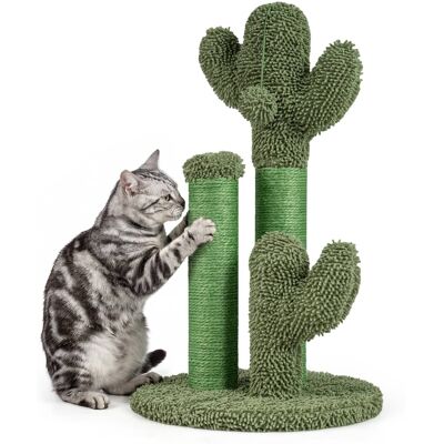 Gymax - 22'' Cactus Cat Scratching Post Cute Vertical Cat Claw Scratcher w/ Sisal Rope Green Gymax - 22'' Cactus Cat Scratching Post Cute Vertical Cat Claw Scratcher w/ Sisal Rope Green