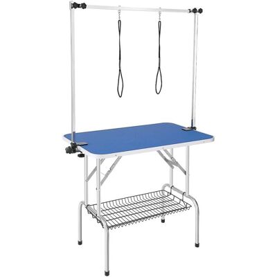 VEVOR - Pet Grooming Table Two Arms with Clamp, 36''x24'' Dog Grooming Station, Foldable Pets Grooming Stand VEVOR - Pet Grooming Table Two Arms with Clamp, 36''x24'' Dog Grooming Station, Foldable Pets Grooming Stand