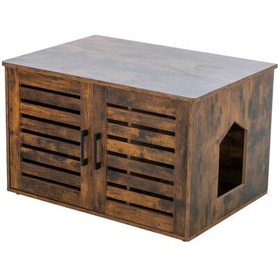 TRIXIE - XL Farmhouse Litter Box Enclosure, Hidden Litter Box Cabinet or End Table - Brown TRIXIE - XL Farmhouse Litter Box Enclosure, Hidden Litter Box Cabinet or End Table - Brown
