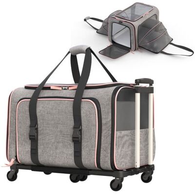 Katziela - Rolling Rover Airline Compliant Expandable Wheeled Pet Carrier Katziela - Rolling Rover Airline Compliant Expandable Wheeled Pet Carrier