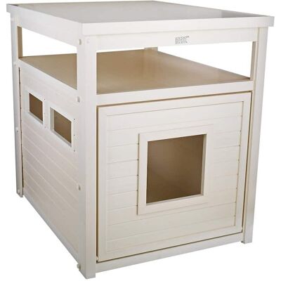 New Age Pet - ECOFLEX Jumbo Litter Box Cover End Table - Antique White New Age Pet - ECOFLEX Jumbo Litter Box Cover End Table - Antique White