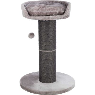 TRIXIE - Pepino Sisal 35" Scratching Post with Plush Platform Bed and Dangling Cat Toy - Gray TRIXIE - Pepino Sisal 35" Scratching Post with Plush Platform Bed and Dangling Cat Toy - Gray