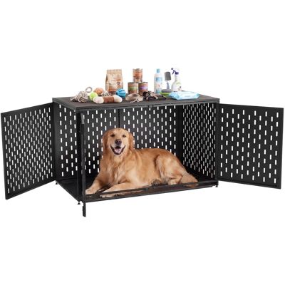 VEVOR - Dog Crate Furniture, 48 Inch Heavy Duty Dog Kennel Furniture Indoor for Large Dogs, Sturdy Steel Decorative Pet Cage - Black VEVOR - Dog Crate Furniture, 48 Inch Heavy Duty Dog Kennel Furniture Indoor for Large Dogs, Sturdy Steel Decorative Pet Cage - Black