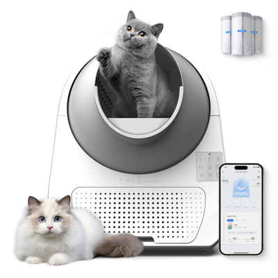 CatLink - Pro-X Self-Cleaning Litter Box, Multiple Cats, Pinch-Free, Smart Sensors, Odor Control, App, 3.5–22 lbs Capacity - White CatLink - Pro-X Self-Cleaning Litter Box, Multiple Cats, Pinch-Free, Smart Sensors, Odor Control, App, 3.5–22 lbs Capacity - White