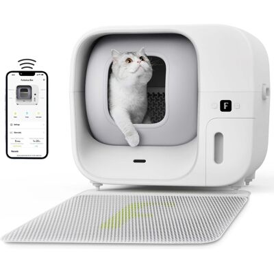 Furbulous - True Odor-Free Self Cleaning & Packing Litter Box, Automatic Cat Litter Box with Self-Pack, APP Control, Refill System - White Furbulous - True Odor-Free Self Cleaning & Packing Litter Box, Automatic Cat Litter Box with Self-Pack, APP Control, Refill System - White