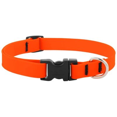 LupinePet - Splash BioThane Dog Adjustable Collar Medium - Neon Orange LupinePet - Splash BioThane Dog Adjustable Collar Medium - Neon Orange