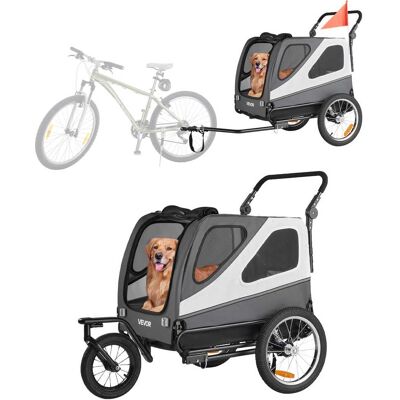 VEVOR - Dog Bike Trailer, Supports up to 100 lbs, 2-in-1 Pet Stroller Cart Bicycle Carrier for Small & Large Dogs VEVOR - Dog Bike Trailer, Supports up to 100 lbs, 2-in-1 Pet Stroller Cart Bicycle Carrier for Small & Large Dogs