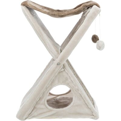 TRIXIE - Miguel Fold & Store Plush & Sisal Cat Tree, Hammock, Condo, Scratcher - Greige TRIXIE - Miguel Fold & Store Plush & Sisal Cat Tree, Hammock, Condo, Scratcher - Greige