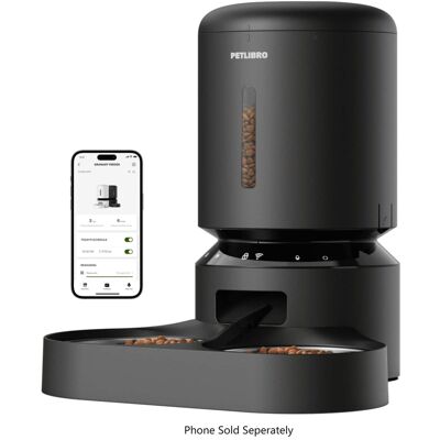 PETLIBRO - Granary WiFi Stainless Steel Dual Food Tray 5L Automatic Dog and Cat Feeder with Voice Recorder - Black PETLIBRO - Granary WiFi Stainless Steel Dual Food Tray 5L Automatic Dog and Cat Feeder with Voice Recorder - Black