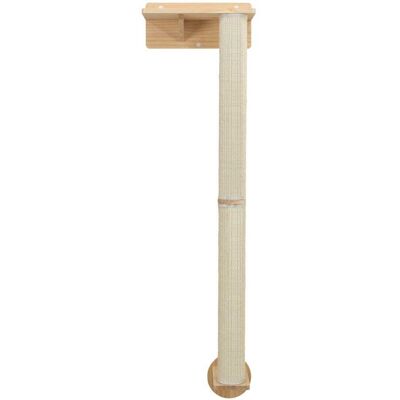 TRIXIE - Wall Set 1 Wall Mounted Sisal Cat Scratching Post with Ledge - Natural/White TRIXIE - Wall Set 1 Wall Mounted Sisal Cat Scratching Post with Ledge - Natural/White