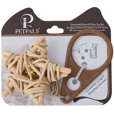 PetPals - Rattan Cat Toy with Bell – Interactive Eco-Friendly Globe and Star Toys - Brown PetPals - Rattan Cat Toy with Bell – Interactive Eco-Friendly Globe and Star Toys - Brown