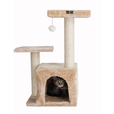 Armarkat - Classic Real Wood Cat Tree 32Inch - Beige Armarkat - Classic Real Wood Cat Tree 32Inch - Beige