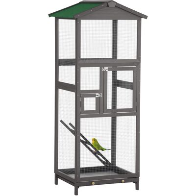 Pawhut - Wooden Bird Cage Outdoor Aviary House for Parrot, Parakeet Pawhut - Wooden Bird Cage Outdoor Aviary House for Parrot, Parakeet