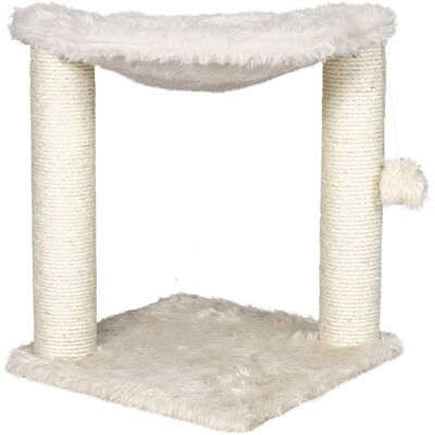 TRIXIE - Baza Jute 19.7" Cat Scratching Posts with Hammock & Hanging Cat Toy - Cream TRIXIE - Baza Jute 19.7" Cat Scratching Posts with Hammock & Hanging Cat Toy - Cream