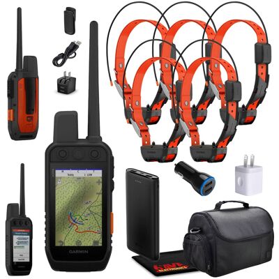 Garmin - Alpha 300i Bundle with 5 Alpha TT25 GPS Dog Collars - Black Garmin - Alpha 300i Bundle with 5 Alpha TT25 GPS Dog Collars - Black