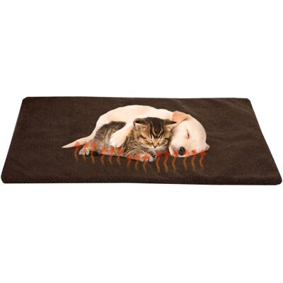 PetMaker - Self Warming Cat Mat 36x24in Thermal Dog Crate Pad for Medium Dogs and Cats with Washable Cover and Insulation Layer - Brown PetMaker - Self Warming Cat Mat 36x24in Thermal Dog Crate Pad for Medium Dogs and Cats with Washable Cover and Insulation Layer - Brown