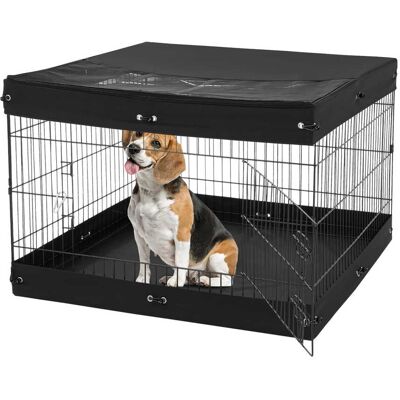 VEVOR - Dog Playpen,4 Pcs 24 x 36 in Panels Foldable Metal Pet Exercise Pen,Dog Fence Indoor and Outdoor Pen with Door,Top Cover VEVOR - Dog Playpen,4 Pcs 24 x 36 in Panels Foldable Metal Pet Exercise Pen,Dog Fence Indoor and Outdoor Pen with Door,Top Cover
