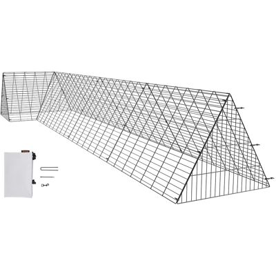 VEVOR - Chicken Tunnels, 157.5 x 39.4 x 24.2 inch(LxWxH) Chicken Tunnels for Yard, Portable Chicken Tunnels for Outside - Black VEVOR - Chicken Tunnels, 157.5 x 39.4 x 24.2 inch(LxWxH) Chicken Tunnels for Yard, Portable Chicken Tunnels for Outside - Black