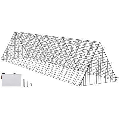 VEVOR - Chicken Tunnels, 118.1 x 28 x 24.2 inch (LxWxH) Chicken Tunnels for Yard, Portable Chicken Tunnels for Outside Easy - Black VEVOR - Chicken Tunnels, 118.1 x 28 x 24.2 inch (LxWxH) Chicken Tunnels for Yard, Portable Chicken Tunnels for Outside Easy - Black