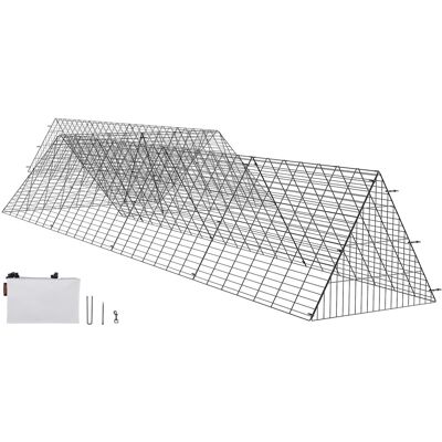 VEVOR - Chicken Tunnels, 287 x 78.7 x 24.2 inch(LxWxH) Chicken Tunnels for Yard, Portable Chicken Tunnels for Outside - Black VEVOR - Chicken Tunnels, 287 x 78.7 x 24.2 inch(LxWxH) Chicken Tunnels for Yard, Portable Chicken Tunnels for Outside - Black