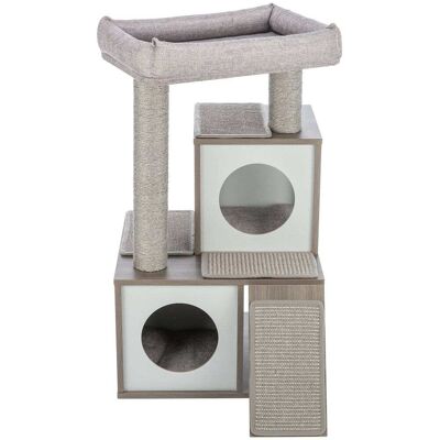 TRIXIE - Mali Sisal & Wood 34" Cat Tree with Scratching Posts & Pads, Condos, Ramp - Gray TRIXIE - Mali Sisal & Wood 34" Cat Tree with Scratching Posts & Pads, Condos, Ramp - Gray