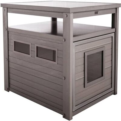 New Age Pet - ECOFLEX Jumbo Litter Box Cover End Table - Grey - Gray New Age Pet - ECOFLEX Jumbo Litter Box Cover End Table - Grey - Gray