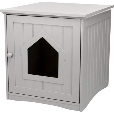 TRIXIE - Cat Litter Box Enclosure Hidden Litter Indoor Cat Furniture Pet Home - Gray TRIXIE - Cat Litter Box Enclosure Hidden Litter Indoor Cat Furniture Pet Home - Gray