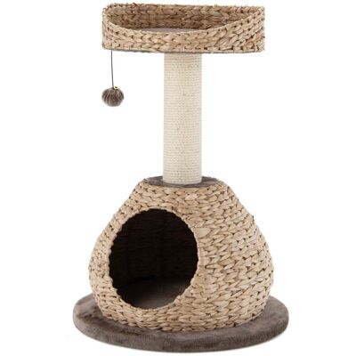 Gymax - 28'' Hand-Made Cat Tree Tower Natural Bowl Shaped w/Perch Gymax - 28'' Hand-Made Cat Tree Tower Natural Bowl Shaped w/Perch