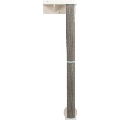 TRIXIE - Wall Set 1 Wall Mounted Sisal Cat Scratching Post with Ledge - White/Gray TRIXIE - Wall Set 1 Wall Mounted Sisal Cat Scratching Post with Ledge - White/Gray