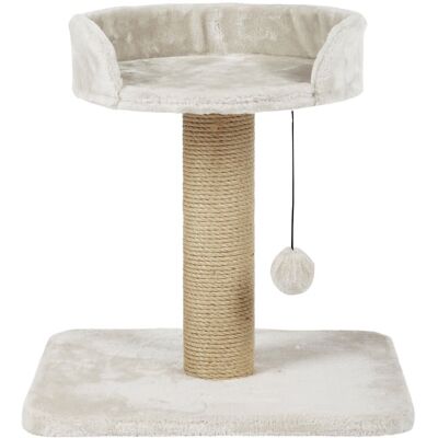 TRIXIE - Mica Sisal 18" Cat Scratching Post with Plush Platform - Light Gray-Greige TRIXIE - Mica Sisal 18" Cat Scratching Post with Plush Platform - Light Gray-Greige