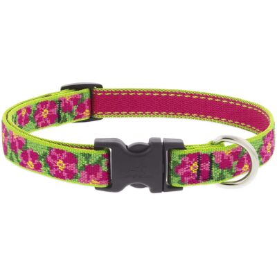 LupinePet - Original Petunias Nylon Dog Adjustable Collar - Multicolored LupinePet - Original Petunias Nylon Dog Adjustable Collar - Multicolored