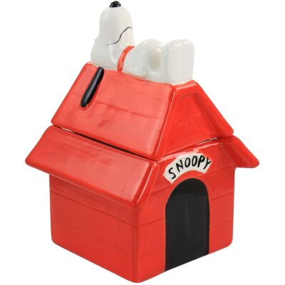 Gibson - Peanuts Classic Snoopy Dog House Durastone 11.2in Cooke Jar - Red Gibson - Peanuts Classic Snoopy Dog House Durastone 11.2in Cooke Jar - Red