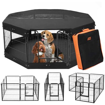 VEVOR - Dog Playpen, 8 Pcs 24 x 24 in Panels Foldable Metal Pet Exercise Pen, Dog Fence Indoor and Outdoor Pen with Door VEVOR - Dog Playpen, 8 Pcs 24 x 24 in Panels Foldable Metal Pet Exercise Pen, Dog Fence Indoor and Outdoor Pen with Door