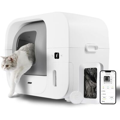 Furbulous - True Odor-Free Self Cleaning & Packing Litter Box, Automatic Cat Litter Box with Self-Pack, Refill System, APP Control - White Furbulous - True Odor-Free Self Cleaning & Packing Litter Box, Automatic Cat Litter Box with Self-Pack, Refill System, APP Control - White