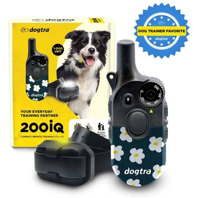 Dogtra - 200iQ Remote Training E Collar - 100 Levels, 1/2 Mile Range, Waterproof - Flower Power Dogtra - 200iQ Remote Training E Collar - 100 Levels, 1/2 Mile Range, Waterproof - Flower Power