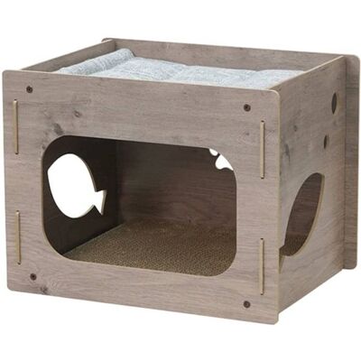 PetPals - Jodie Minimalist Cat Playhouse - Brown PetPals - Jodie Minimalist Cat Playhouse - Brown