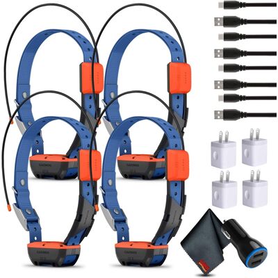Garmin - Alpha T20 GPS Dog Collar 4-Pack Bundle with USB Charger - Black Garmin - Alpha T20 GPS Dog Collar 4-Pack Bundle with USB Charger - Black