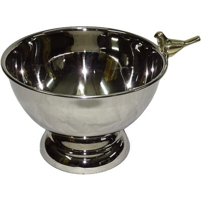 Jiallo - Bowl on base with Bird - Silver Jiallo - Bowl on base with Bird - Silver