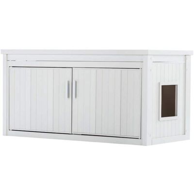New Age Pet - ECOFLEX LitterLoo Bench Litter Box Cover - Antique White New Age Pet - ECOFLEX LitterLoo Bench Litter Box Cover - Antique White