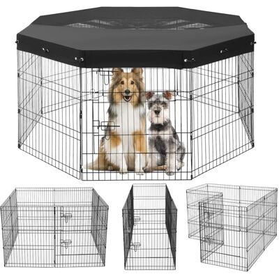 VEVOR - Dog Playpen, 8 Pcs 30"H x 24"W Panels Foldable Metal Pet Exercise Pen, Dog Fence Indoor and Outdoor Pen with Door VEVOR - Dog Playpen, 8 Pcs 30"H x 24"W Panels Foldable Metal Pet Exercise Pen, Dog Fence Indoor and Outdoor Pen with Door