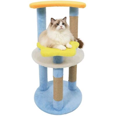 Costway - 29" Cute Modern Cat Tree with Star & Moon Shaped Platforms, Jute Scratching Posts Costway - 29" Cute Modern Cat Tree with Star & Moon Shaped Platforms, Jute Scratching Posts