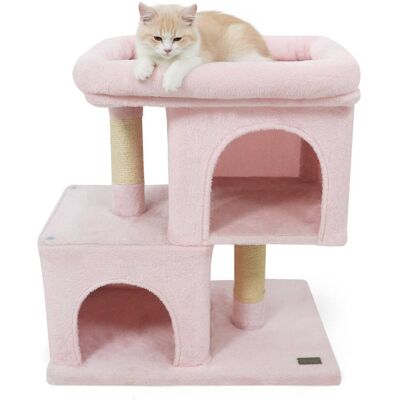Gymax - 25.5'' Cat Tree w/ 2 Large Condo Padded Top Perch Sisal Scratching Posts Gymax - 25.5'' Cat Tree w/ 2 Large Condo Padded Top Perch Sisal Scratching Posts