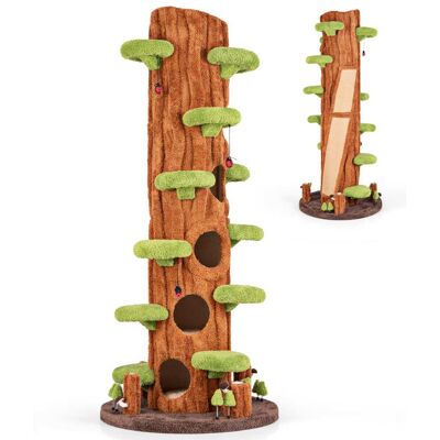 Gymax - 90.5'' Tall Multifunctional Cat Tree w/ Private Condos Sisal Covered Scratching Panel Gymax - 90.5'' Tall Multifunctional Cat Tree w/ Private Condos Sisal Covered Scratching Panel
