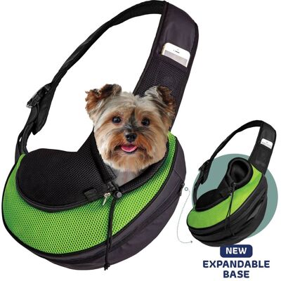 Katziela - Expandable Sling Bag - Front Shoulder Pet Carrier for Small Dog, Cat and Puppy Katziela - Expandable Sling Bag - Front Shoulder Pet Carrier for Small Dog, Cat and Puppy