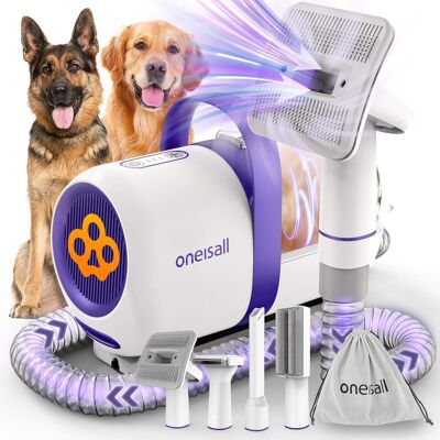 Oneisall - 4 in 1 Pet Grooming Vacuum Kit,with Pet Deshedder,Fur Cleaning Brush & Nozzle, 12000Pa Adjustable High Suction Oneisall - 4 in 1 Pet Grooming Vacuum Kit,with Pet Deshedder,Fur Cleaning Brush & Nozzle, 12000Pa Adjustable High Suction