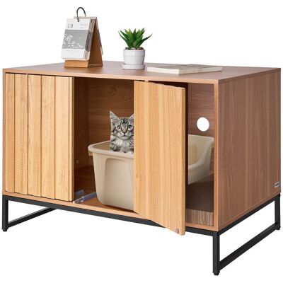 VEVOR - Cat Litter Box Enclosure Furniture, 31.5in Hidden Litter Box Cabinet with Scratch Pad & Storage, Waterproof Cat Washroom - Natural wood color VEVOR - Cat Litter Box Enclosure Furniture, 31.5in Hidden Litter Box Cabinet with Scratch Pad & Storage, Waterproof Cat Washroom - Natural wood color