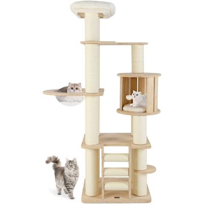 Gymax - 71'' Tall Cat Tree w/Cozy Perch Condo Space Capsule 4.6'' Scratching Posts Gymax - 71'' Tall Cat Tree w/Cozy Perch Condo Space Capsule 4.6'' Scratching Posts