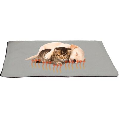 PetMaker - Self Warming Cat Mat 36x24in Thermal Dog Crate Pad for Medium Dogs and Cats with Washable Cover and Insulation Layer - Gray PetMaker - Self Warming Cat Mat 36x24in Thermal Dog Crate Pad for Medium Dogs and Cats with Washable Cover and Insulation Layer - Gray