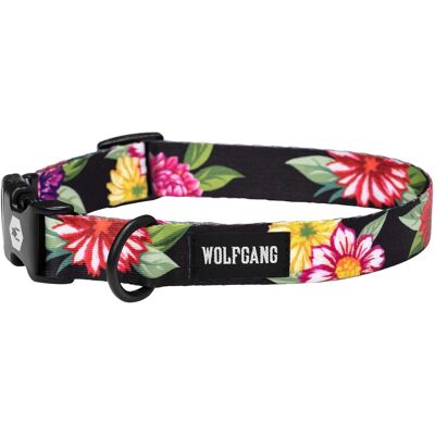 WOLFGANG PET - Wolfgang DarkFloral Polyester Dog Adjustable Collar Medium - Multicolored WOLFGANG PET - Wolfgang DarkFloral Polyester Dog Adjustable Collar Medium - Multicolored