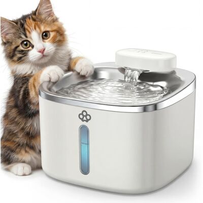 Oneisall - 3.5L 118oz Cordless Automatic Pet Water Fountain For Dog Cat Quiet with Motion Sensor BPA Free 3 Filters - White Oneisall - 3.5L 118oz Cordless Automatic Pet Water Fountain For Dog Cat Quiet with Motion Sensor BPA Free 3 Filters - White
